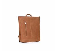 GERMANUS Rucksack Leder Milan Kurierrucksack Laptoptasche für Damen und Herren 11l (Wildbraun)