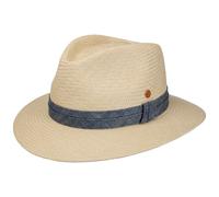 Gero Contrast Band Panamahut by Mayser natur-blau 55 cm