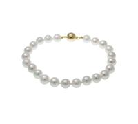 GERRA Damen Armband Gold 585 (14 Karat) Akoyaperle Perlmutt Ball Akoyaperle Perlmutt