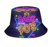 GeRRiT Back to The 90's Neon 1990s Fashion Art Bucket Hat Fishing Hats Mütze Fischerhut Summer Travel Beach Sun UvPackable Fisherman Cap for Men Women Teens, Siehe Abbildung, One size