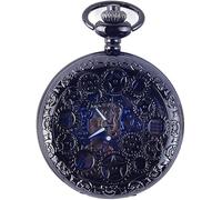 GeRRiT Herren-Taschenuhr, Herren-Taschenuhr mit Kette, hohl, Unisex, römische Skala, Retro-mechanische Taschenuhr, klassisch, glattes Zifferblatt, mechanisch