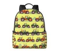 GeRRiT Leichte Schultertasche mit Leopardenmuster, multifunktionaler Rucksack, Reise- und Einkaufsrucksäcke, Green Fields Farming Machine, Einheitsgröße