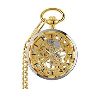 GeRRiT Taschenuhr Herren Taschenuhr Skelett Mechanische Wanduhr Retro Mode Uhr Halskette Steampunk Uhr Anhänger Handaufzug Taschenuhr Vatertag Geburtstagsgeschenk