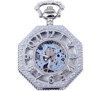 GeRRiT Vintage Herren Taschenuhr Diamant Clamshell Retro mechanische Taschenuhr Hollow Memorial Taschenuhr klassisch glattes Zifferblatt mechanisch