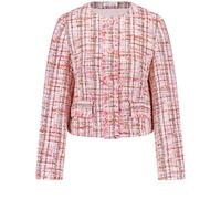 Gerry Weber - Blazerjacke in Bouclé-Optik mit Fransenkante pink sunrise patterned - Gr. - 44