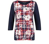 Gerry Weber Casual Damen 770179-44116 Langarmshirt, Mehrfarbig (Blau/Rot/Orange Druck 8068), 42