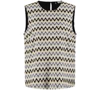 GERRY WEBER Collection - Ärmellose Bluse in Häkeloptik beige/weiß - Gr. - 40