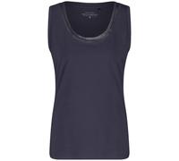 GERRY WEBER Collection - Basic Top mit Chiffonblende blau - Gr. - 36