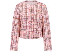 Gerry Weber - Blazerjacke in Bouclé-Optik mit Fransenkante pink sunrise patterned - Gr. - 46