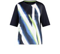 GERRY WEBER Collection - Blusenshirt aus Material-Patch blau - Gr. - 44