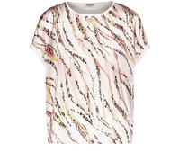 GERRY WEBER Collection - Blusenshirt mit Material-Patch ecru/weiss/rot/orange druck - Gr. - 44