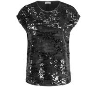 GERRY WEBER Collection - Elegantes Shirt mit Material-Patch und Paillettenbesatz schwarz - Gr. - 38