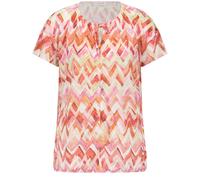 GERRY WEBER Collection - Fließendes Kurzarmshirt in Ausbrenner-Qualität pink/orange - Gr. - 44