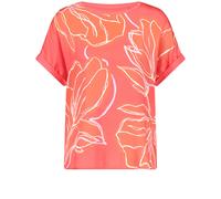 GERRY WEBER Collection - Fließendes Kurzarmshirt mit Material-Patch pink/orange - Gr. - 40