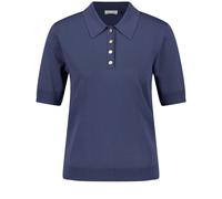 GERRY WEBER Collection - Kurzarmpullover im Polo-Look indigo - Gr. - 48