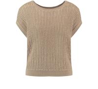 GERRY WEBER Collection - Kurzarmpullover mit Lochstrick caramel - Gr. - 38