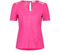 GERRY WEBER Collection - Kurzarmshirt mit zarter Spitze solar pink - Gr. - 46