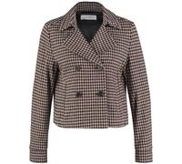 GERRY WEBER Collection - Kurze Blazerjacke mit Reverskragen camel schwarz hahnentritt - Gr. - 40
