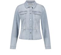 GERRY WEBER Collection - Modische Jeansjacke mit angesetztem Schößchen light blue denim mit use - Gr. - 46