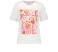 GERRY WEBER Collection - Softes T-Shirt mit Frontprint und Ziersteinchen beige/pink/weiß - Gr. - 36