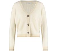 GERRY WEBER Collection - Strickjacke beige/weiß - Gr. - 38