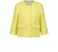 GERRY WEBER Collection - Strukturierte Blazerjacke mit Fransenkante gelb - Gr. - 38