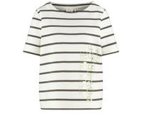 GERRY WEBER Collection - T-SHIRT 1/2 ARM moss/offwhite stripes - Gr. - 44