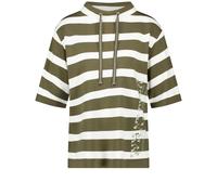 GERRY WEBER Collection - T-SHIRT 3/4 ARM moss/offwhite stripes - Gr. - 42