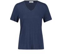 GERRY WEBER Collection - T-Shirt aus Viskkose-Leinen-Mischung blau - Gr. - 38