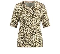 GERRY WEBER Collection - T-Shirt mit Animalprint beige/weiß - Gr. - 38