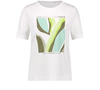 GERRY WEBER Collection - T-Shirt mit Frontprint und Wording off wh./khaki/nature plcm. - Gr. - 46