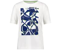 GERRY WEBER Collection - T-Shirt mit Frontprint und Wording offwhite/royal blue - Gr. - 40