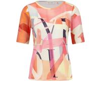 GERRY WEBER Collection - T-Shirt mit Muster beige/weiß/orange - Gr. - 42