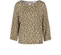 Gerry Weber Damen 3/4 Arm Bluse mit Milles-Fleurs Dessin 3/4 Arm, Manschette Bluse 3/4 Arm Gemustert, floral Olive Poison Druck 42