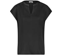 Gerry Weber Damen Top Gewirke Kurzarm, überschnittene Schultern unifarben Schwarz 38