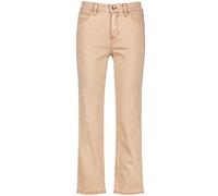 Gerry Weber Damen 5-Pocket Jeans MAR꞉Lie Flared FIT mit fransigem Saum unifarben 7/8 Länge Nature 46