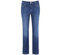 Gerry Weber Damen 5-Pocket Jeans unifarben, Washed-Out-Effekt 7/8 Länge blau Denim mit use 40