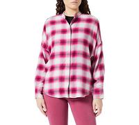 GERRY WEBER Damen 860035-31424 Bluse, Grau/Lila/Pink Karo, 38