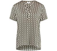 GERRY WEBER Damen 965052-31408-7112 Bluse, Camel/Black/Offwh. GRAF.Print, 40