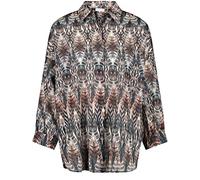 Gerry Weber Damen Bluse Hemd Shirt Tunika Jersey Blau Gemustert