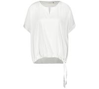 Gerry Weber Damen Blusenshirt mit Bindedetail Kurzarm, überschnittene Schultern unifarben weiß/weiß 44