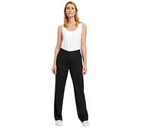 Gerry Weber Damen broek doek lang Hose, Schwarz, 42 EU