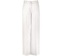 Gerry Weber Damen Fließende Hose mit Bügelfalte unifarben reguläre Länge Off-White 42