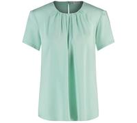 Gerry Weber Damen Fließendes Blusenshirt mit Faltendetail Kurzarm unifarben ICY Sky 38