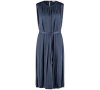 Gerry Weber Damen Fließendes Plisseekleid mit Taillenband ärmellos, überschnittene Schultern unifarben knieumspielend Indigo 42
