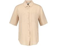 Gerry Weber Damen Halbarmbluse aus Leinen halber Arm unifarben Sand 38