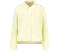 Gerry Weber Damen Kastige Blazerjacke Langarm, mit Schlitz Gemustert Ecru Lime Gemustert 34