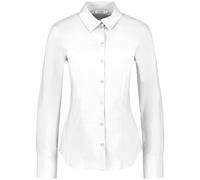 Gerry Weber Damen Klassische Hemdbluse Langarm, Manschetten, mit Schlitz unifarben weiß/weiß 48