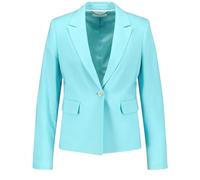 Gerry Weber Damen Klassischer Blazer mit Stretchkomfort geknöpfte Armschlitze, Langarm unifarben Aqua Splash 46