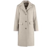 Gerry Weber Damen Klassischer Mantel mit Wollanteil Langarm kariert Creme Houndstooth 38